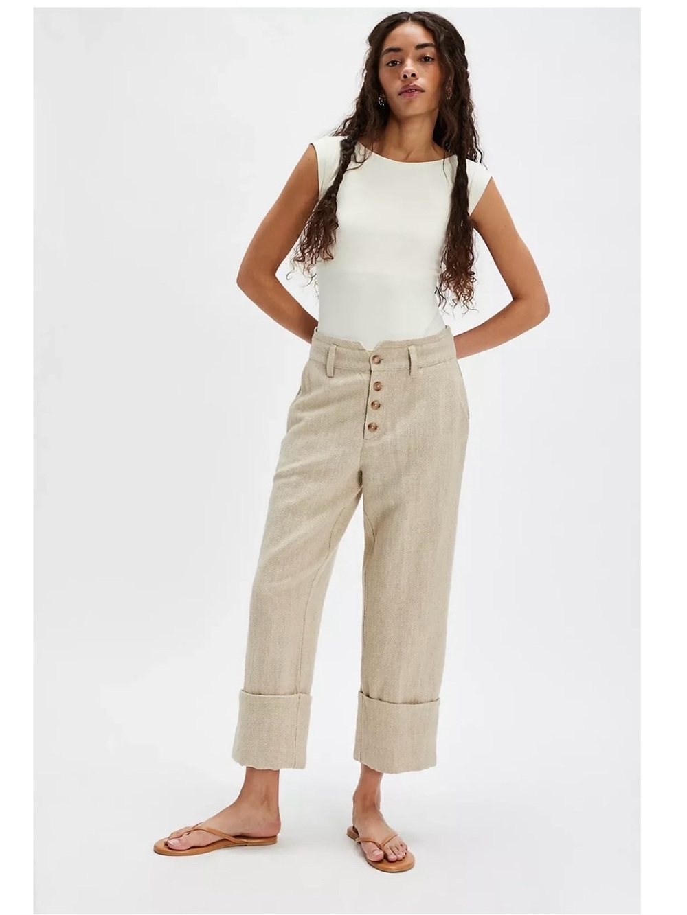 Free People parkway cuffed trousers